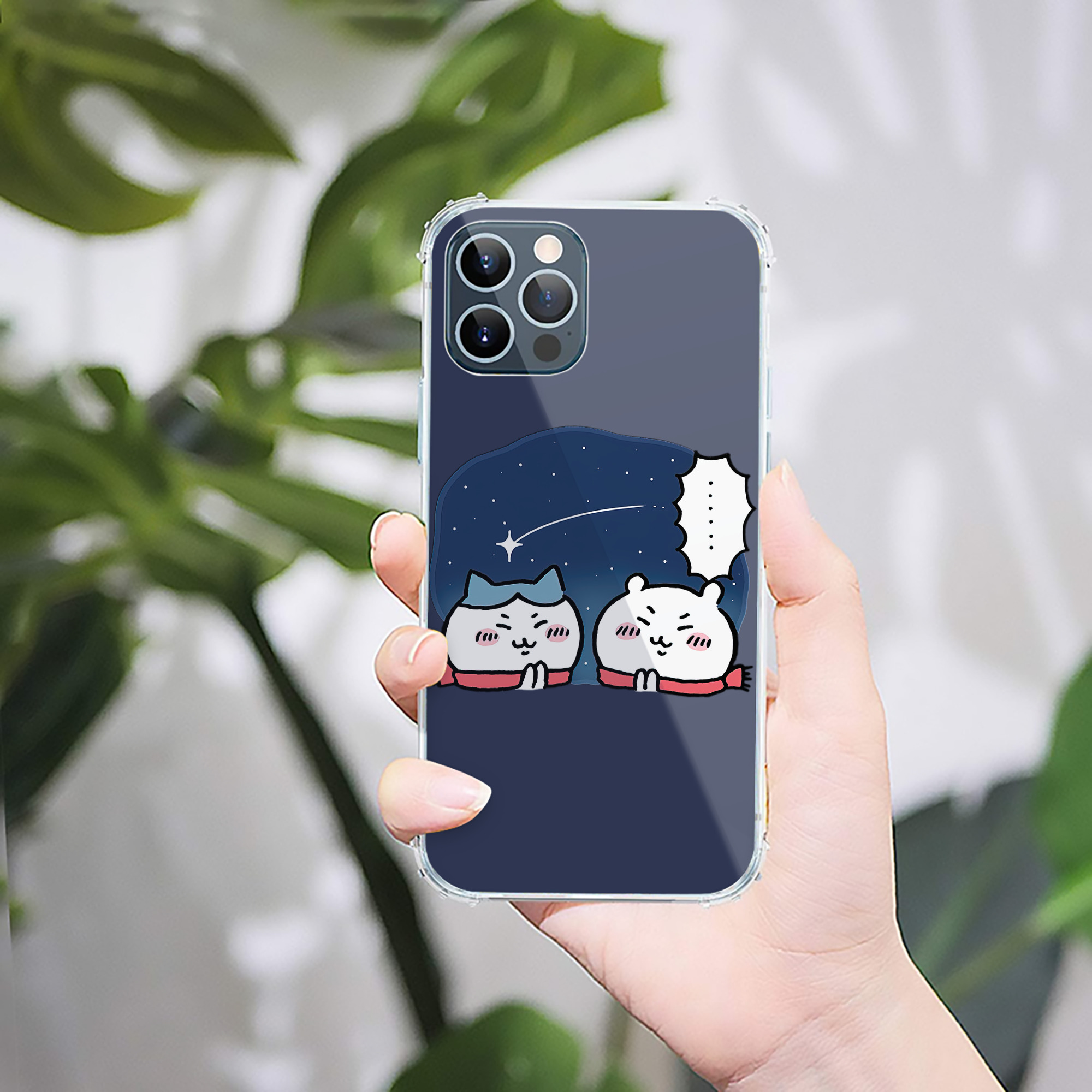 （画像用） ちいかわ ハチワレ Chii-kawa hachiware 【iPhone 12シリーズ対応】透明スマホケース（クリアソフトケース）